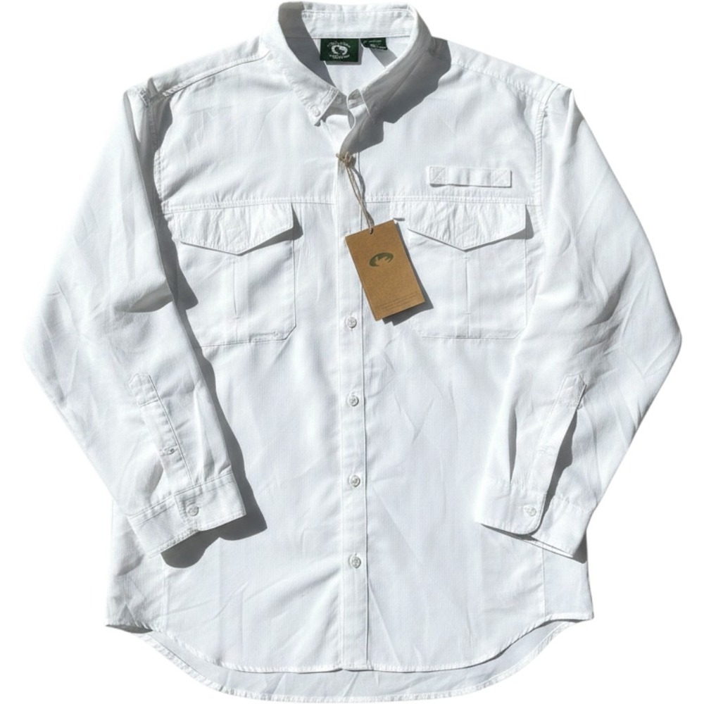 Stillwater Supply Co Mens Fishing Shirt XL White UV Protection‎ Ripstop